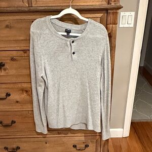 J. Crew Heather Gray Button-Up Sweater